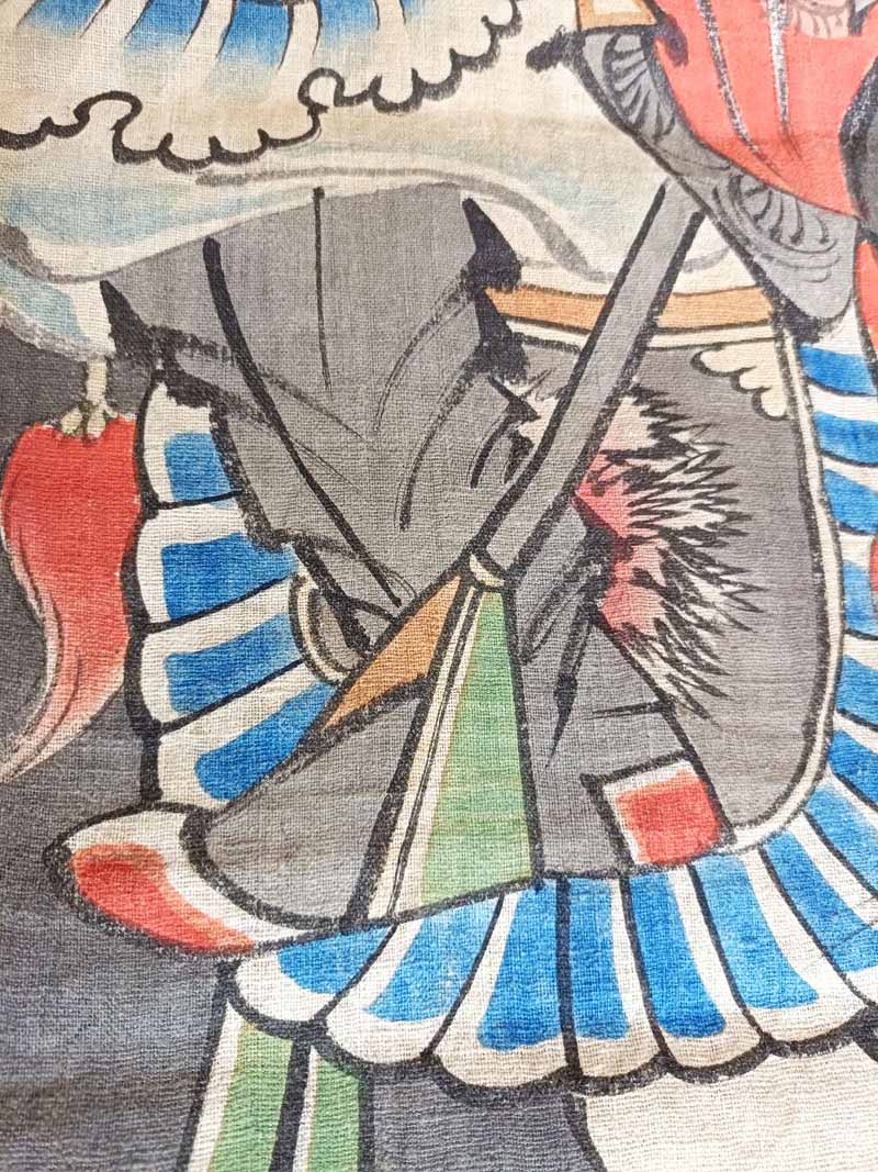 三国志図幟　速筆で引かれた線描