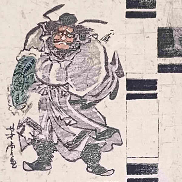浮世絵版画の節句幟　歌川芳虎（木版玩具絵）