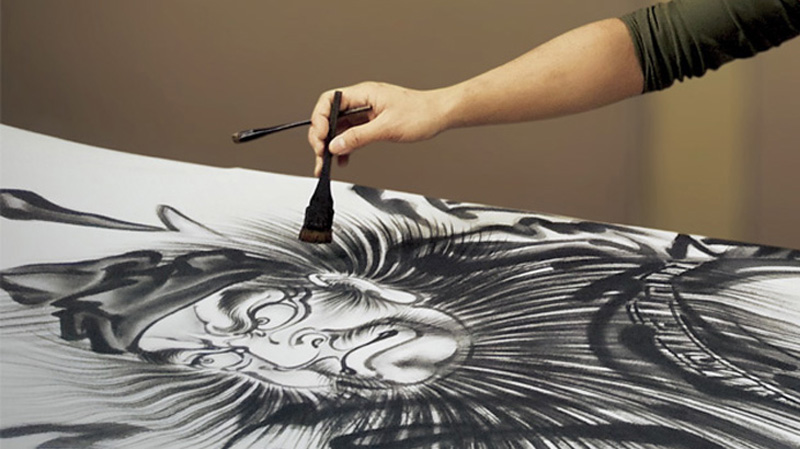 いまも手描きで受け継がれる「いわき絵のぼり」